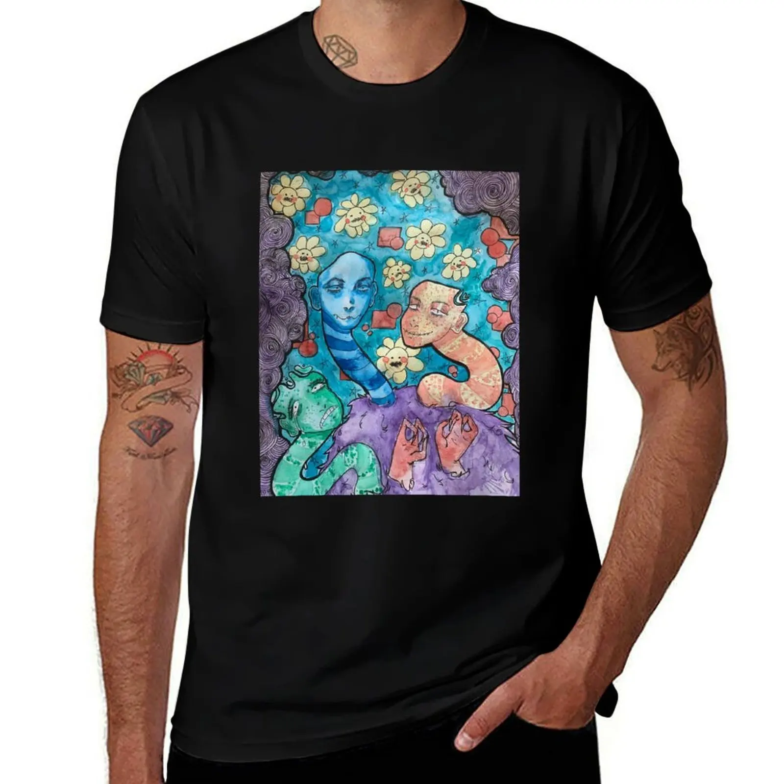 Trippy Dudes T-Shirt Labor Work Casual T-Shirt