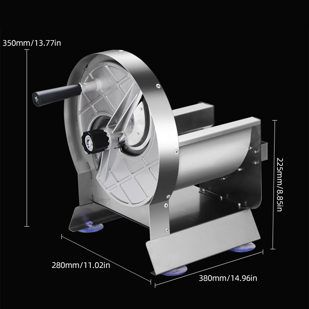 Manual Vegetable Fruit Slicer 0.2-1mm Adjustable Thickness Stainless Steel Manual Vegetable Cutter Machine for Slicing