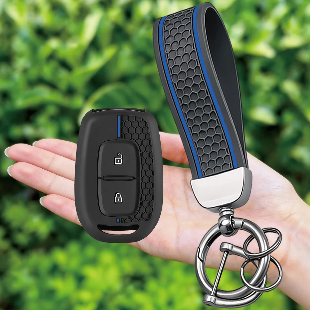 Keychain Silicone Car Key Case Cover For Dacia Duster Spring Logan Sandero Stepway Lodgy For Renault Scenic Master Dokker Duster