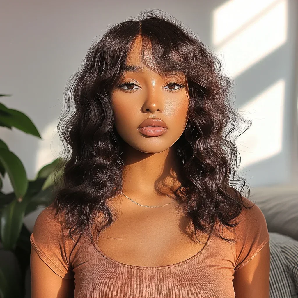 Short Body Wave Wigs 180 Density Ready To Wear Brown Water Wave Bob Brazilian Human Hair Wigs For Women Full Machine Made Wigs