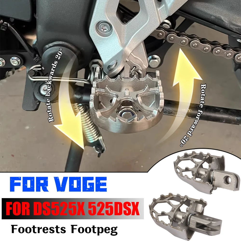 For Loncin VOGE Valico DSX525 525DSX 525DSX DS 525X DS525X DS525 Accessories Footrests Footpeg Foot Pegs Pedals Plate Foot Rests