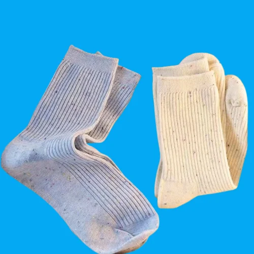 6/12 Pairs Women Gentle Cream Color Casual Pinstripe Mid-tube Socks Solid Color Socks Korean Socks