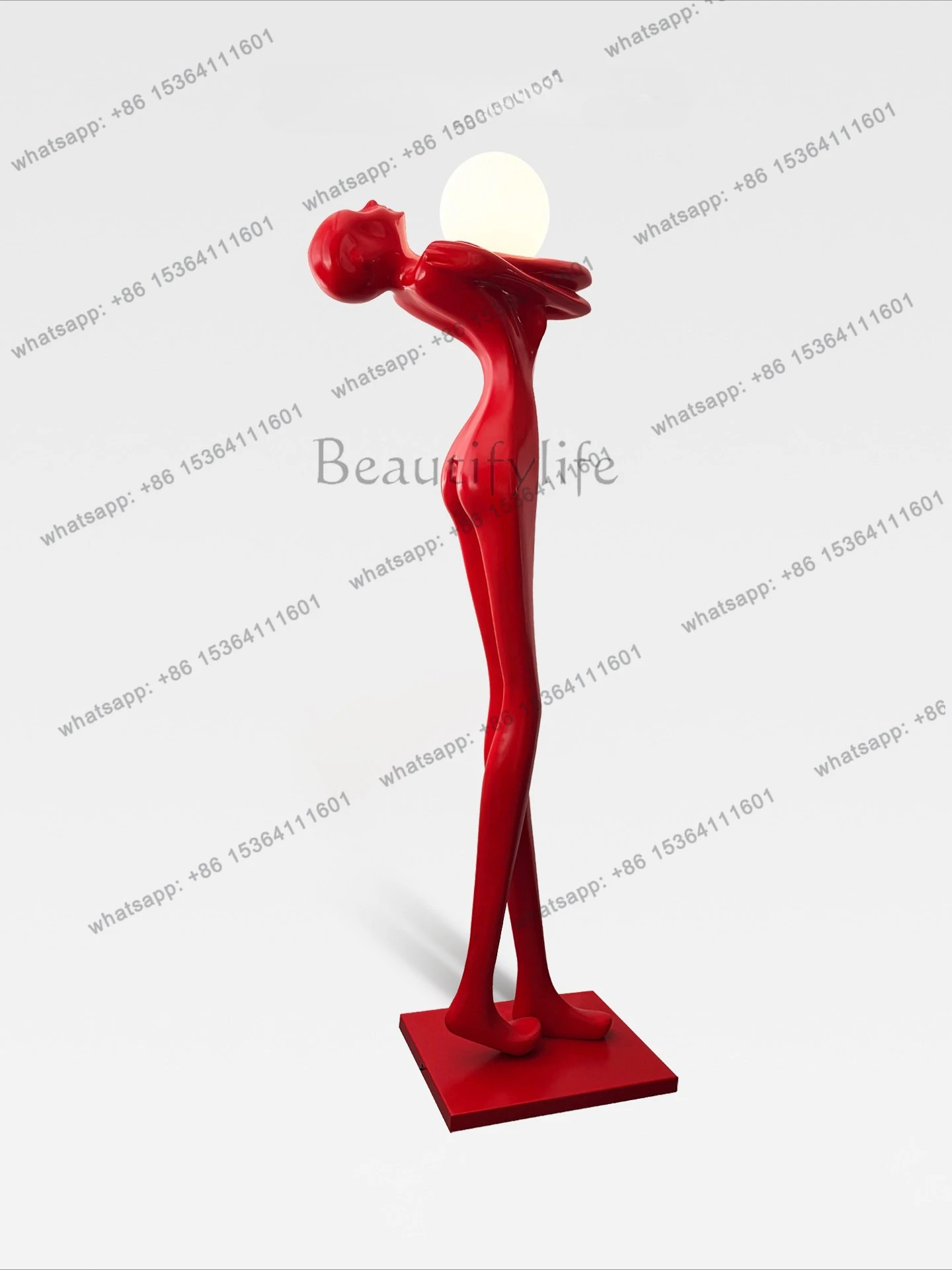 Creative abstract figure shape floor-to-ceiling luminescent modern simple decorative ornaments