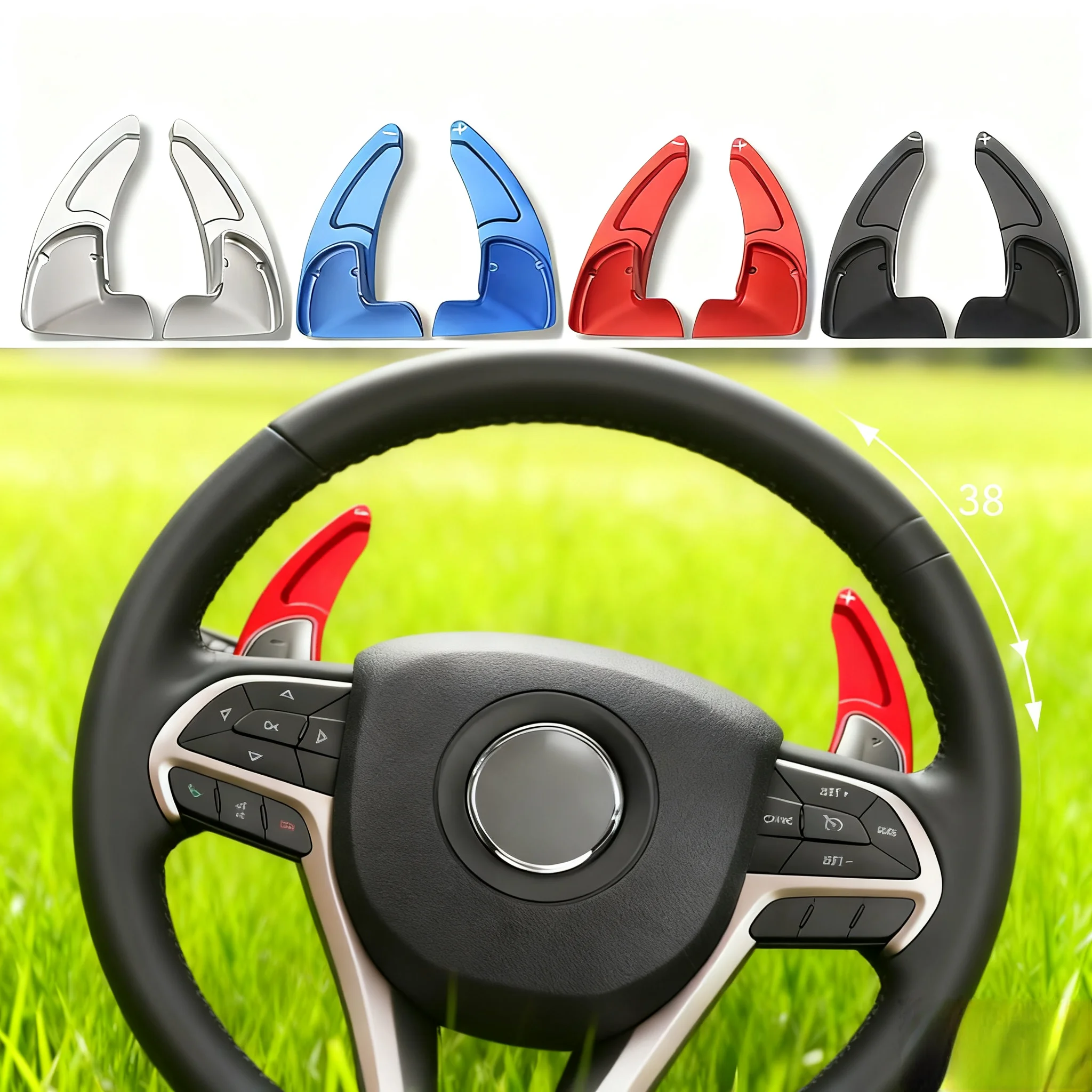 

Для Jeep Cherokee Dodge Charger Durango автомобильные аксессуары алюминиевый руль с прямым переключением передач, удлинитель рычага переключения передач, 2 шт.