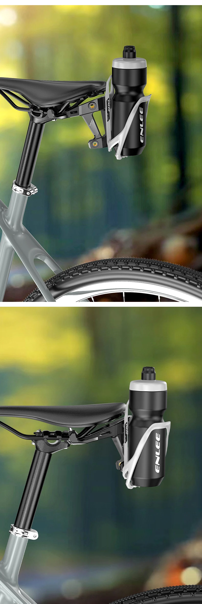 ENLEE Fahrrad Flasche Käfig Umwandlung Sitz Adapter Halterung Einstellbare MTB Rennrad Lenker Wasser Flasche Halter Sattelstütze Halterung – Detail 15
