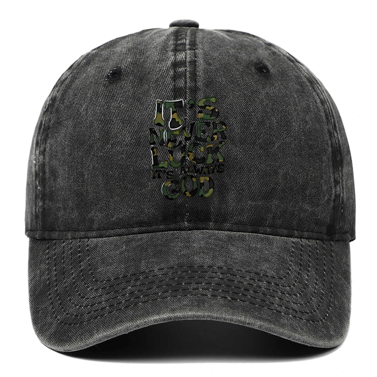 Baseballkappe mit Tarnbuchstaben-Aufdruck für Damen und Herren, Sonnenschutzhut für den Außenbereich, atmungsaktiv, bequem und verstellbar