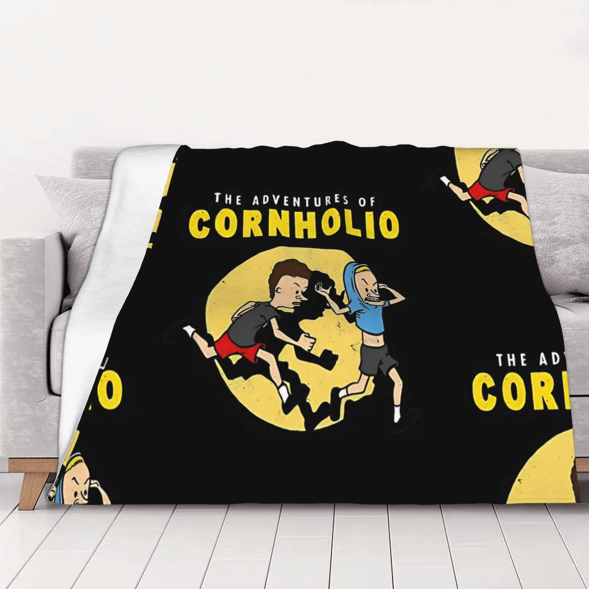 1PC Home Cutecore The Adventures of Cornholio Beavis and Butt Head Blanket Super Cosy Plush Home Living Room Sofa Halloween
