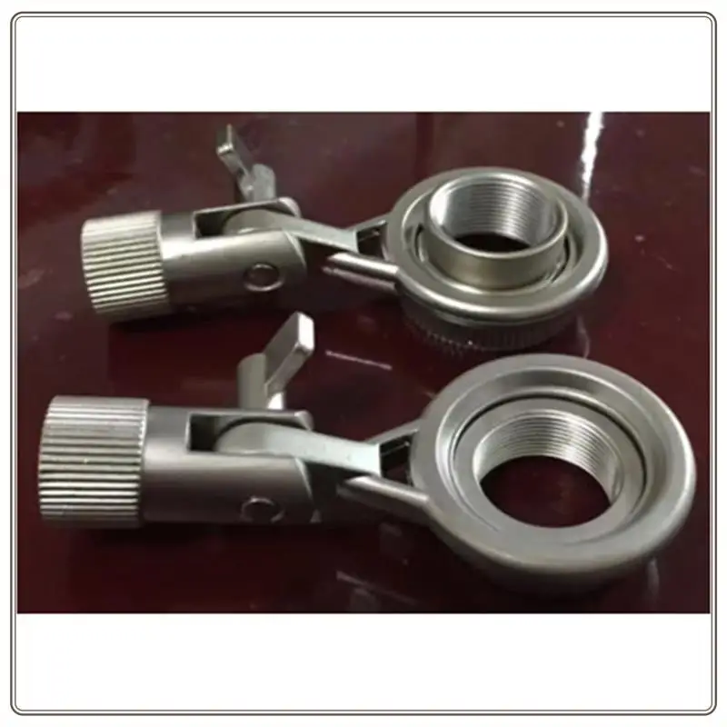 ملحقات حامل ميكروفون موثوقة، مشبك ميكروفون معدني فضي، تعديل زاوية بسيط مرن مناسب، ملحقات حامل الميكروفون Mic Cli