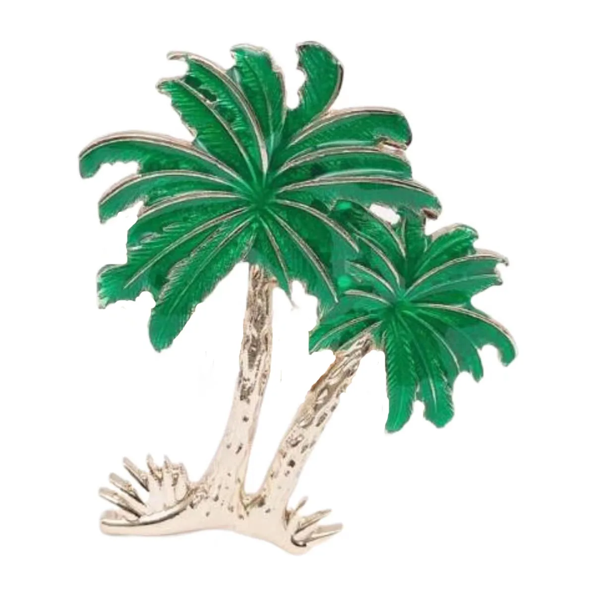 

12pcs/lot Coconut tree napkin ring metal green plant napkin ring wedding hotel tableware napkin buckle desktop decoration