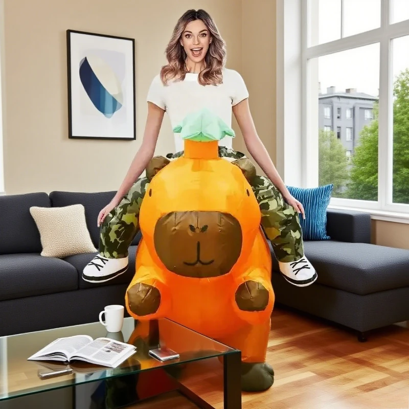 

Надувной костюм капибары для взрослых, надувное платье для косплея, комплект на Хэллоуин, Рождественскую вечеринку, великолепный костюм, реквизит, платье