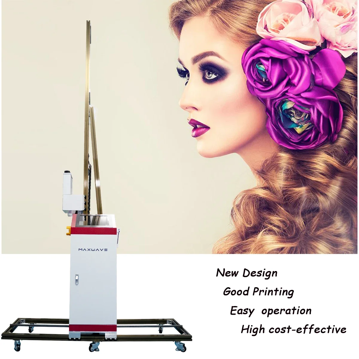 Maxwave حار بيع عالية الجودة الأشعة فوق البنفسجية الحبر 5 ألوان آلة طباعة الحائط ديكور المنزل الإعلان طابعة الحائط العمودية