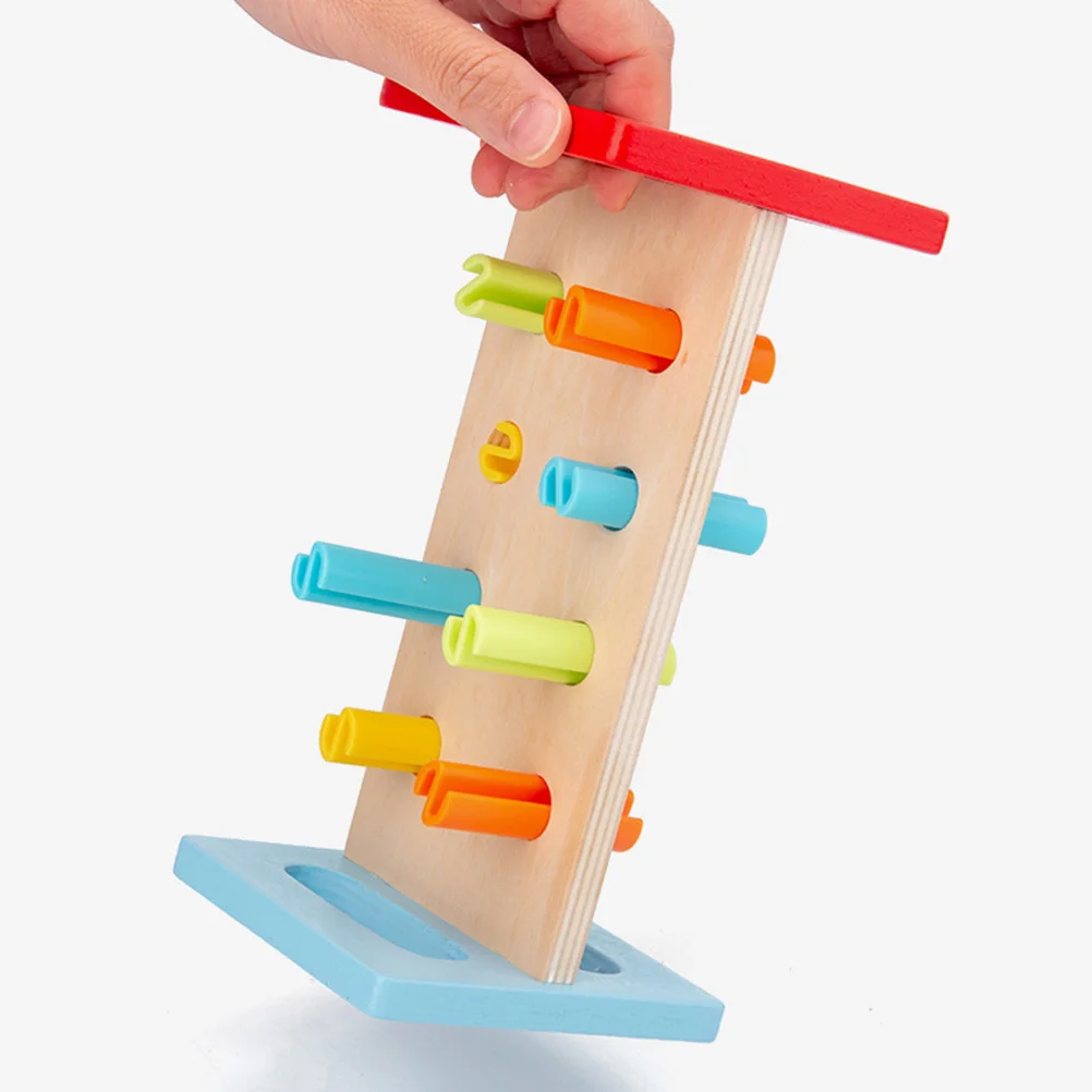 1 Set Kids Wooden Hammering Plaything For Early Education Hand-Eye Coordination Development Pounding Game Beating Fun