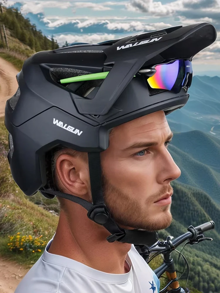 AliExpress WALGUN Bicycle Helmet Mtb Mountain Bike Helmets Men Women Casco Bicicleta Uomo Hombre Para Ciclismo Motociclista Black Cycling Helmet