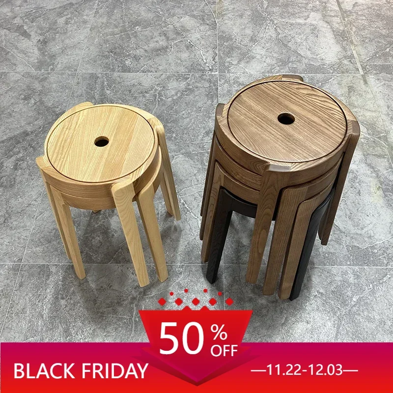 

Chair Living Room High American Kitchen Stools Wooden Stool Economic Benches Round Dining Room Chairs Taburete Home Furniture