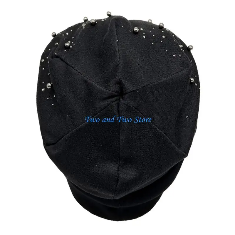 

HX6F Easy Care Polyester With Faux Pearls Detail Lightweight Design Comfortable Winter Hat For Women And Teens