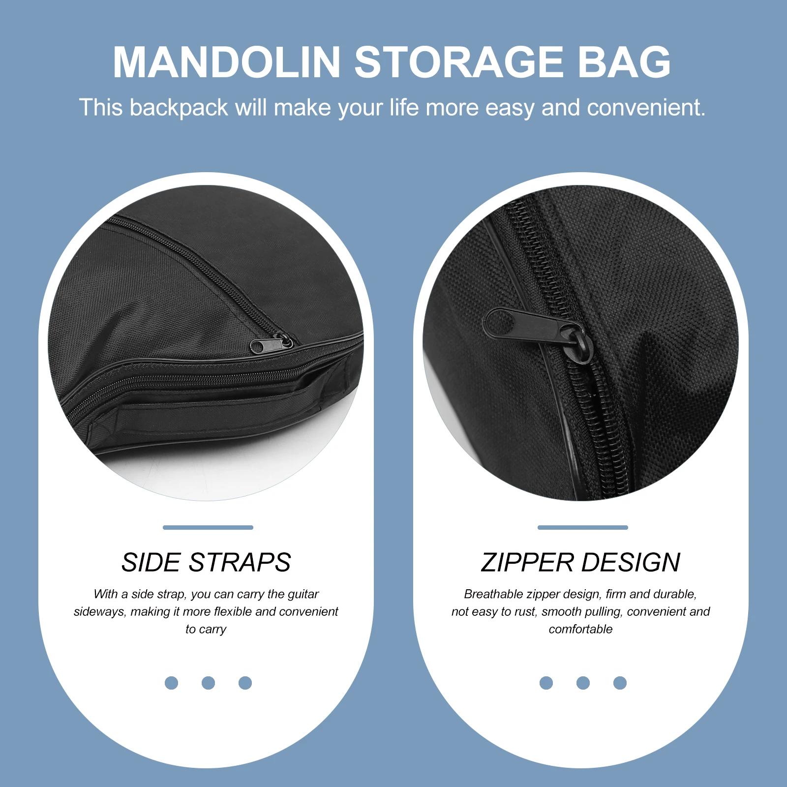

Mandolin Thicken Lightweight Backpack Portable Storage Pouch Waterproof Wear-Resistant For Mandolin Carry Shoulder Bag Storage