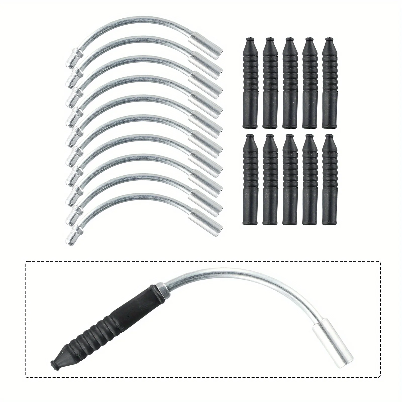 Bike V Brake Noodle Cable Guide Pipe Rubber Boots Bicycle Cycling 10 Sets