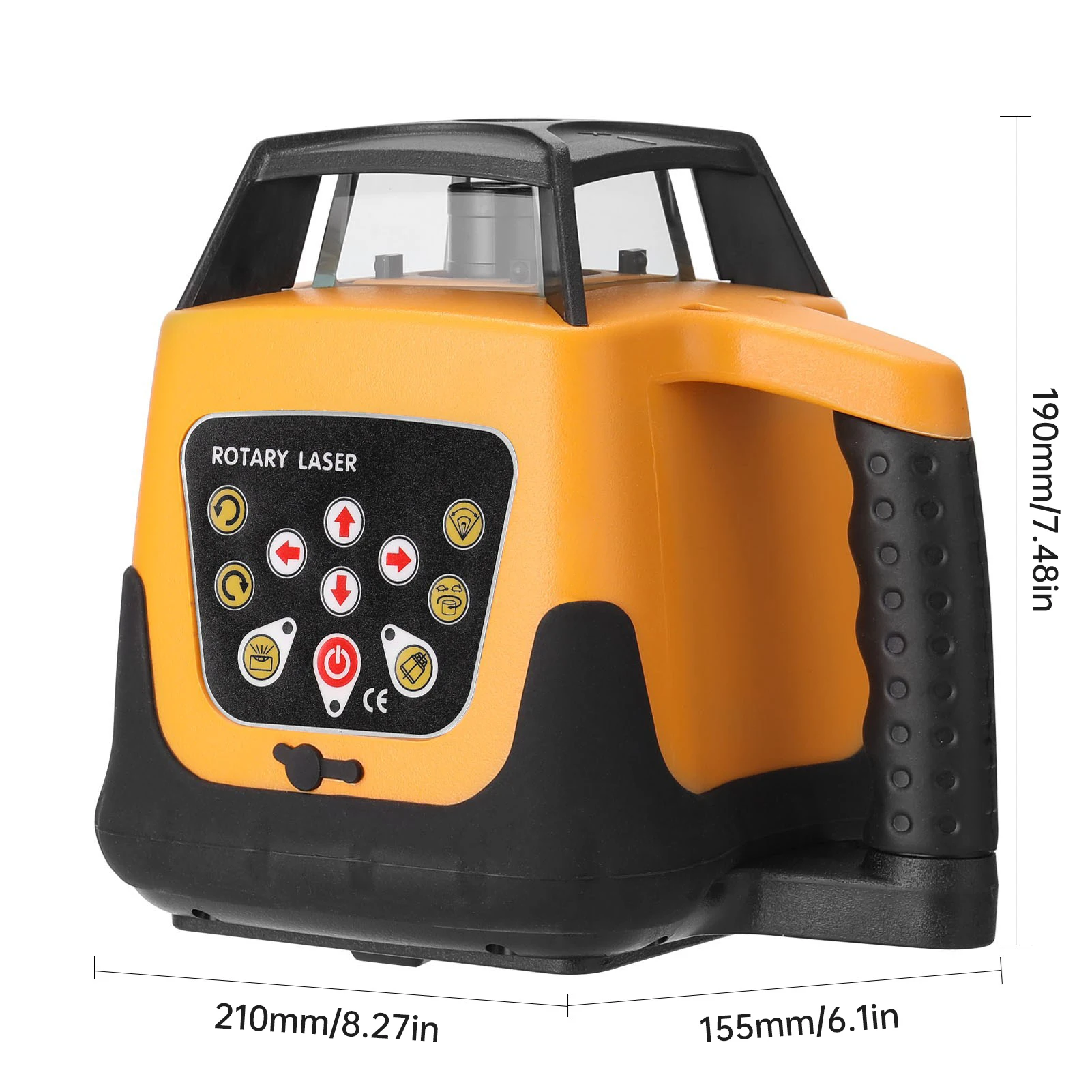 Moderne 635nm Rotlicht-Laser-Nivelliermaschine mit automatischer Selbstnivellierung, einstellbarer Rotationsrichtung, Geschwindigkeit und Winkel, 500m Arbeitsabstand – Detail 8