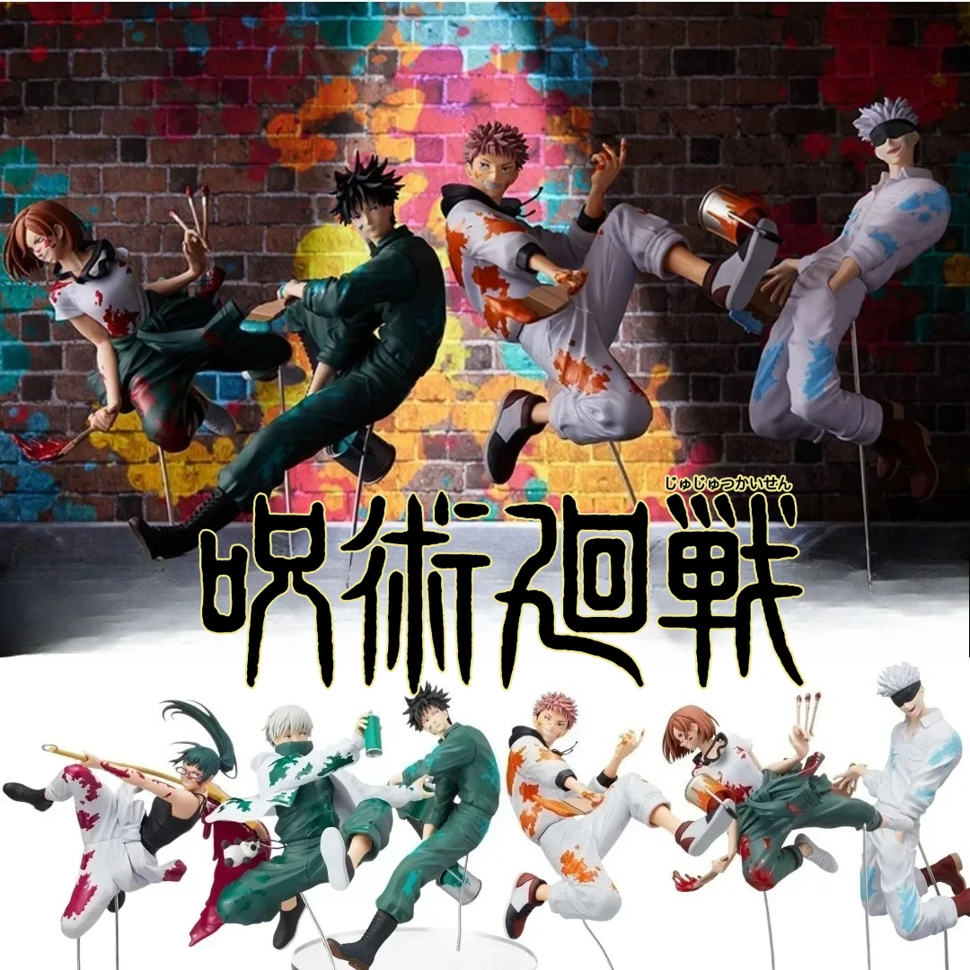 Anime Jujutsu Kaisen Figur 18cm Gojo Satoru Graffiti X Battle Actionfigur Modell PVC Puppe Spielzeug Sammlerstück Schreibtisch-Geschenk