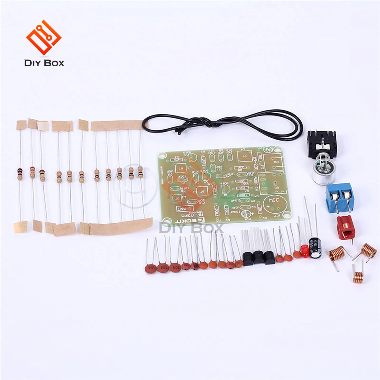 FM Wireless Transmitter Module DIY Kit 88-108MHz Electronic Frequency Microphone Stereo Radio Board Parts Adjustable DC 3V 6V