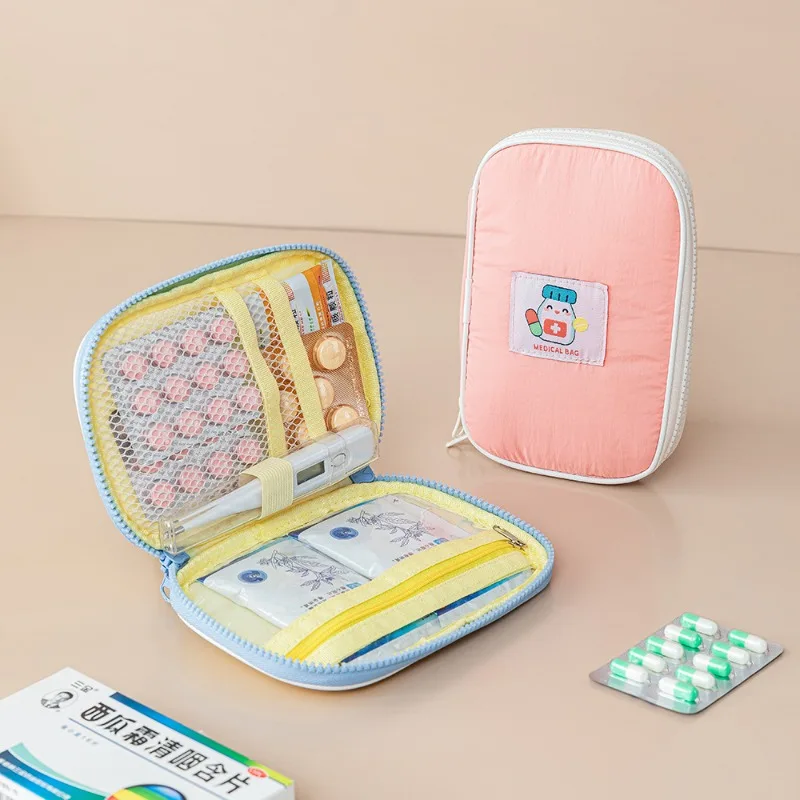 Waterproof Medicine Pack Cloud Nylon Medical Bag Portable Travel Organize First Aid Kit Tablet Medicine Emergency Storage Bag