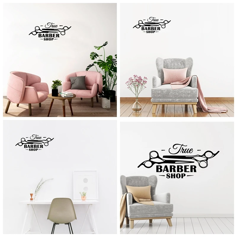 

1 pc diy Barber shop Wall Sticker Pvc Wall Stickers Wall Art Wallpaper Nature Decor Decoration Accessories Murals Vinyl Decals