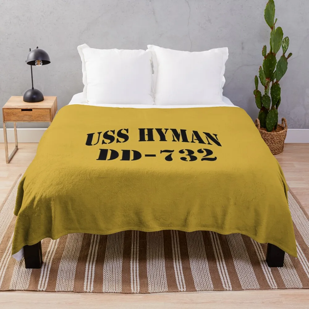 USS HYMAN (DD-732) SHIP'S STORE Throw Blanket Decorative Sofas Tourist Blankets