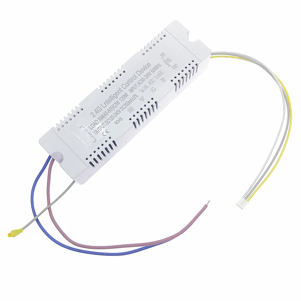 AC85-265V 2.4G Inteligente LED Driver 24-40Wx2 40-60Wx2 60-80Wx2 80-120Wx2 120-150Wx2 250mA Escurecimento Transformador da fonte de Alimentação