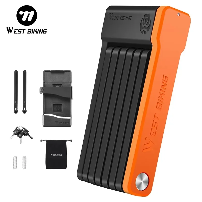 

WEST BIKING складной велосипедный замок MTB дорожная безопасность противоугонный велосипедный замок скутер электрический велосипед замок цепи аксессуары для велосипеда