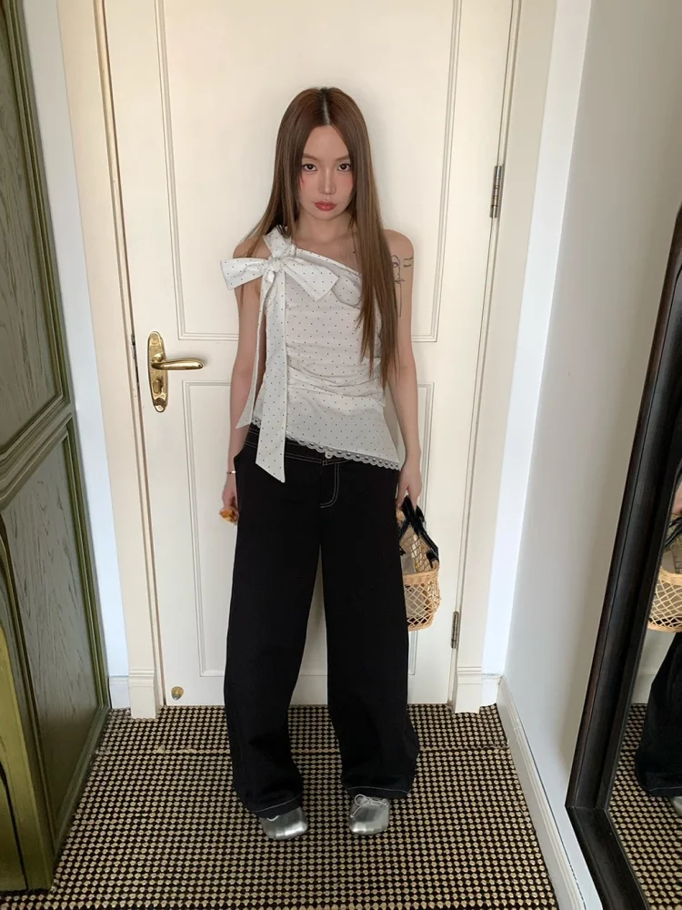 

Брюки с высокой талией, прямого кроя, повседневные, тонкие, летние, модные, из полиэфирного волокна, широкий выбор моделей, элегантные, струящиеся брюки