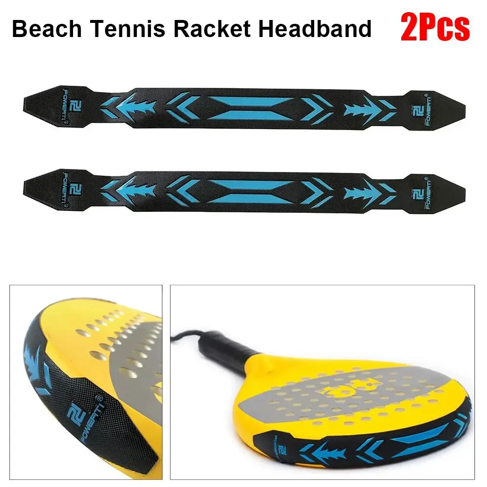 

2 шт. прочная 40x3,8x0,1 см повязка на голову для ракетки для пляжного тенниса 3D ТПУ ракетка весло защитная лента для ракетки для пляжного тенниса