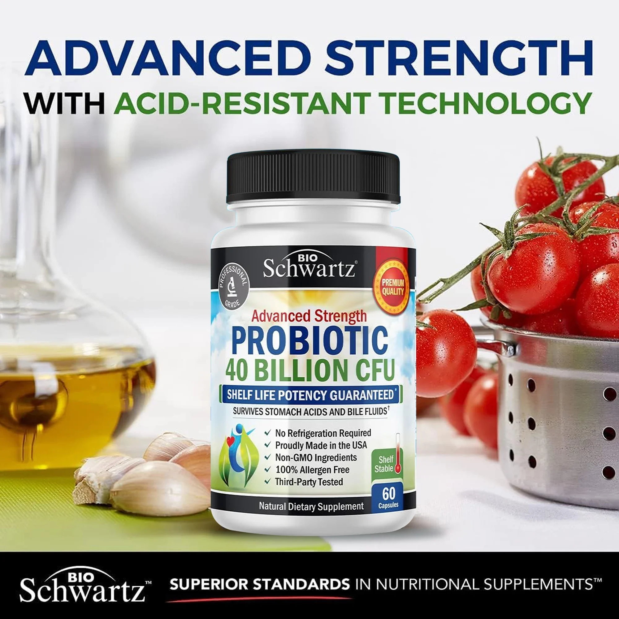 قوة متقدمة بروبيوتيك 40 مليار CFU - مكمل دعم صحة المعدات والمناعة مع امتصاص محسّن للرجال والنساء #3