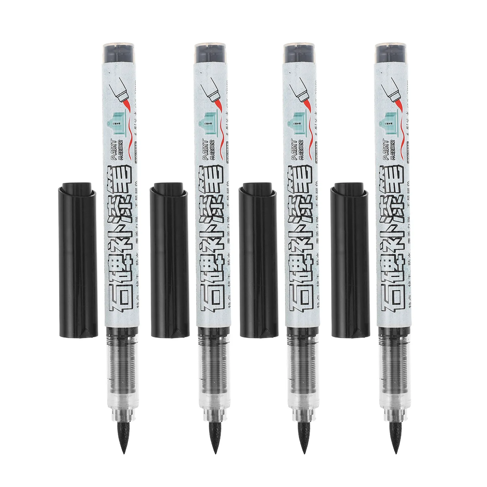 4Pcs Waterproof Tombstone Art Paint Markers Oil Based Precision Fine Tip for Rock Painting Grave Marker Lettering Outdoor