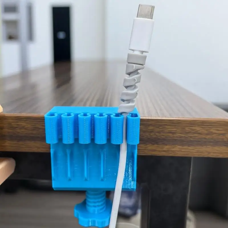 3D Printed Plastic Eco-Friendly Material Desktop Data Cable Clip, Desktop Traceless Cable Management And Organization Tool
