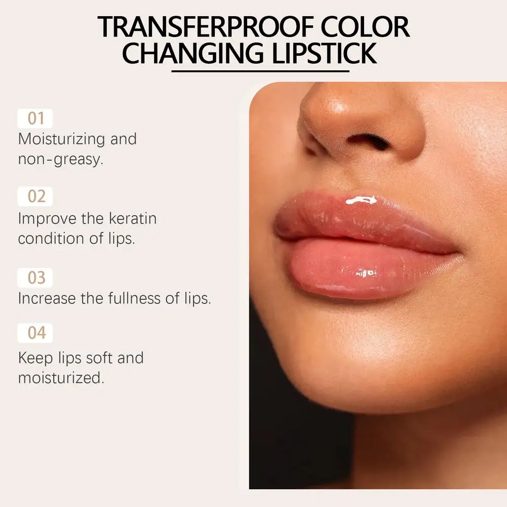Ph Color Reacts Lippenbalsam mit Blattgold - Pflegender, langanhaltender, nicht fettender Lippenstift, spendet Feuchtigkeit und repariert spröde Lippen für Frauen. – Detail 10