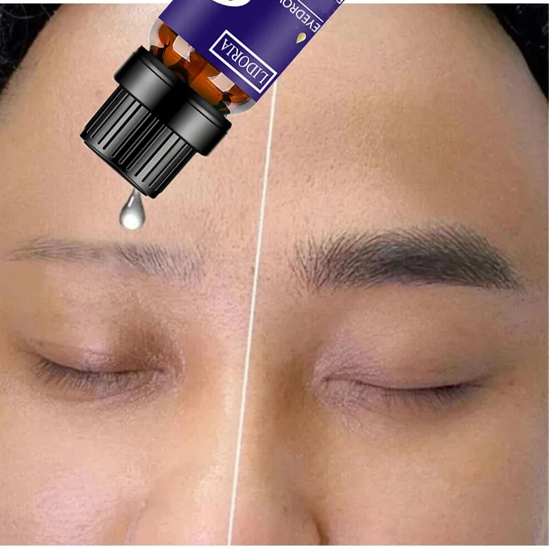 Suero para el crecimiento de cejas, producto anticaída para el crecimiento del cabello de pestañas, previene la calvicie, alargamiento más grueso, maquillaje de cejas, 10ml