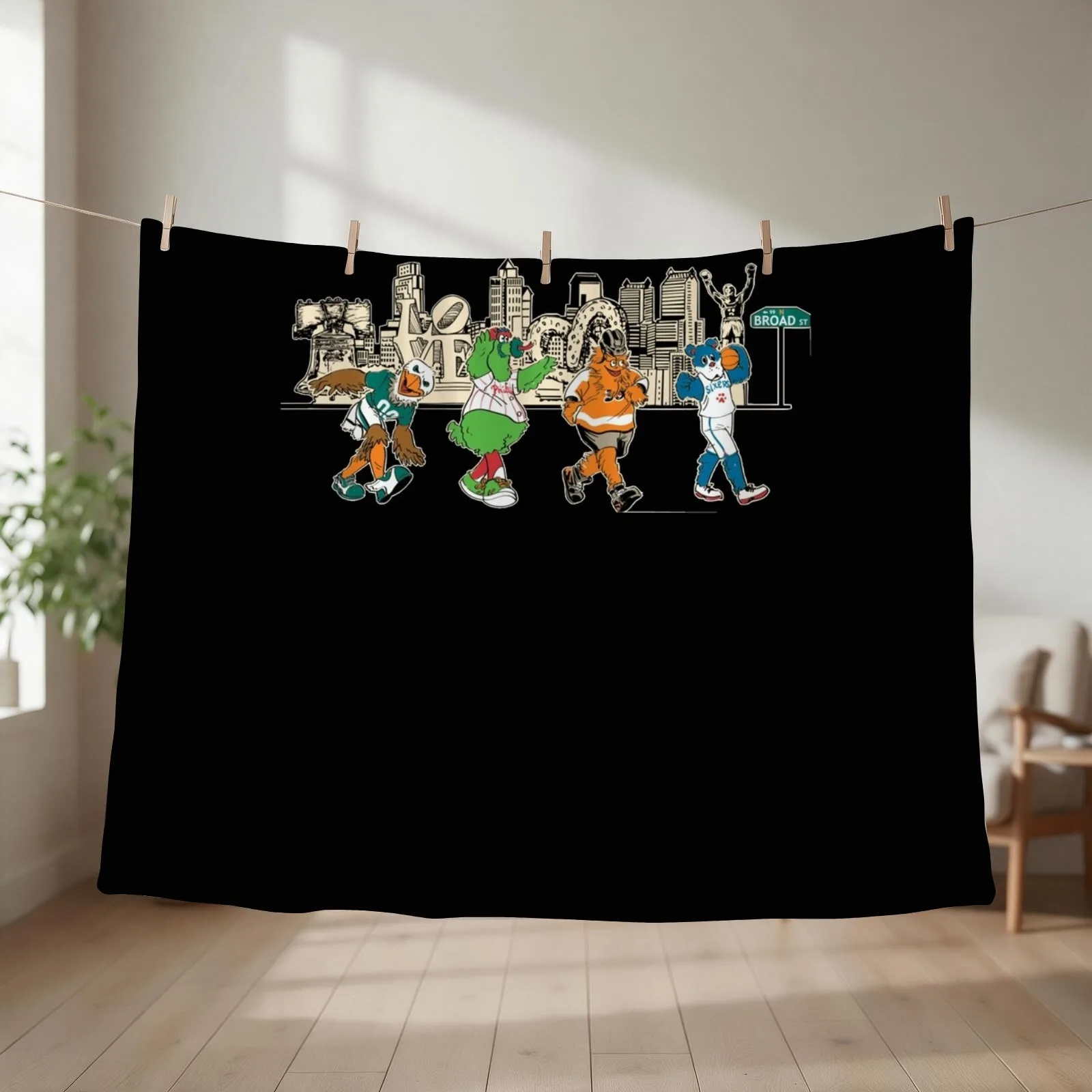 Philly Sports Magnet Throw Blanket couch cozy soft plush fuzzy picnic outdoor blanket