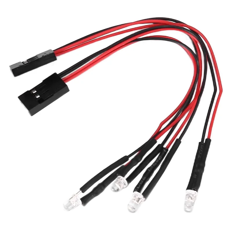 YSUN-2Pcs 2 LED lumières phares pour 1/24 RC voiture sur chenilles axiale SCX24 90081 AXI00001 AXI00002 pièces de mise à niveau