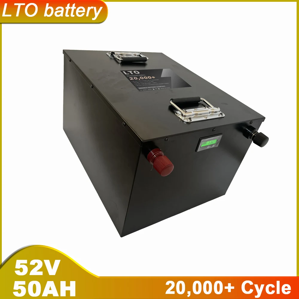 SEENRUY 52V 50AH LTO With LCD Display 7800W Lithium Titanate Battery Perfect For 48V RV EV Solar System Golf Cart