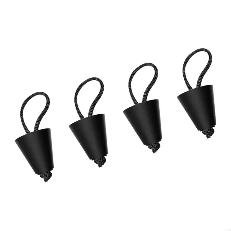 Drain Opening Set with Push-In Pull Cord Silicone Kayaks Plugs Drain Replacement 4XBB
