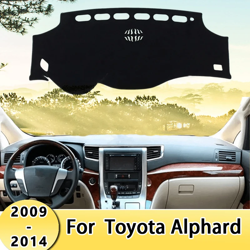 

Крышка приборной панели автомобиля, коврики от солнца, избегайте световых накладок, защитные ковры для приборной панели для Toyota Alphard 2009-2014 2010 2011