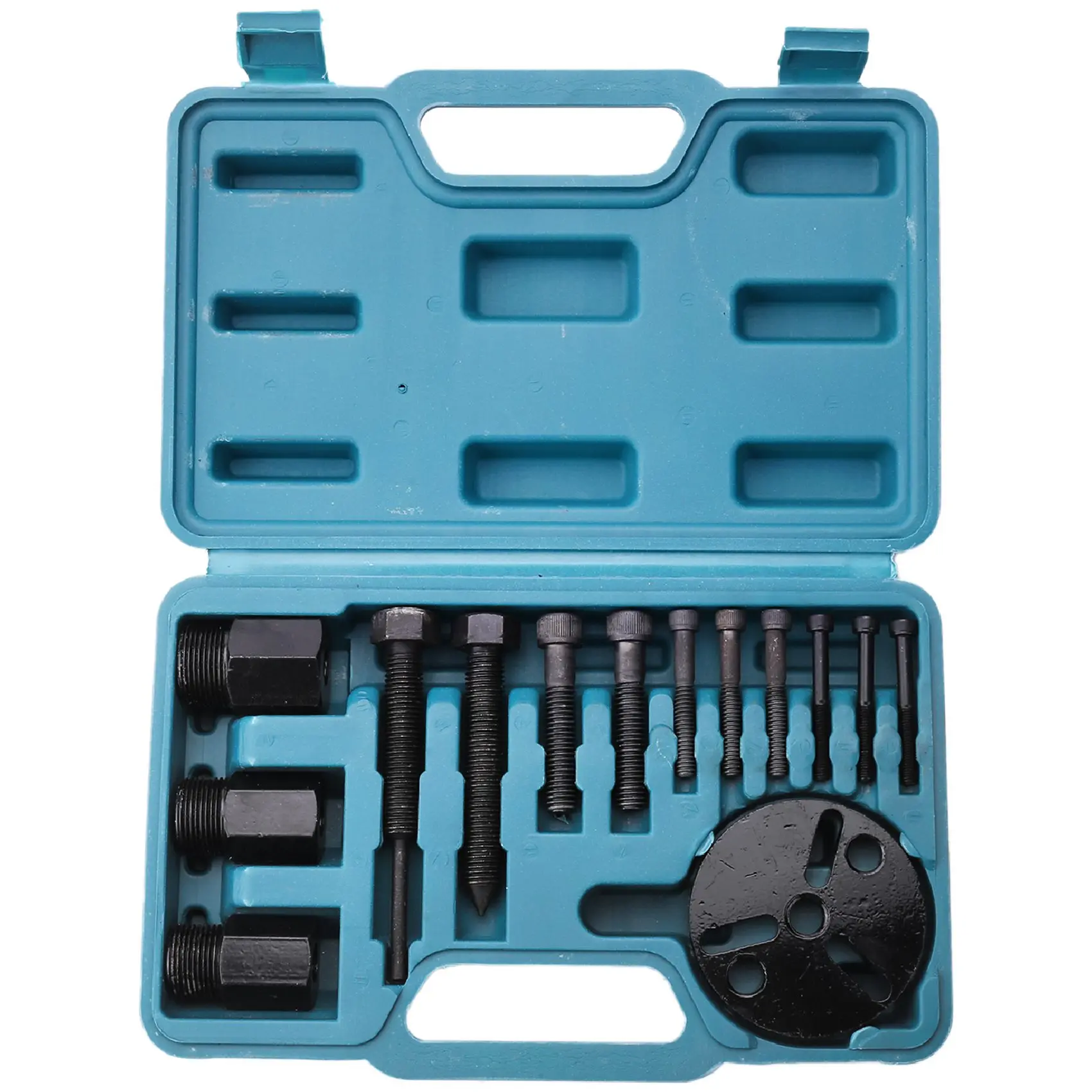 ABKM 14 piezas A/C compresor removedor de embrague A/C extractor instalador Kit de herramientas de aire acondicionado Kit de reparación de automóviles