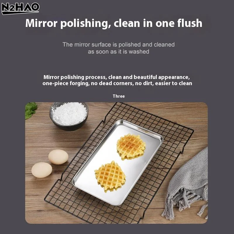 1Pc Liangpi Piatto Per Uso Domestico In Acciaio Inox Vermicelli Piatto Addensato Rettangolare Fondo Piatto Liangpi Piatto Barbecue Piatto