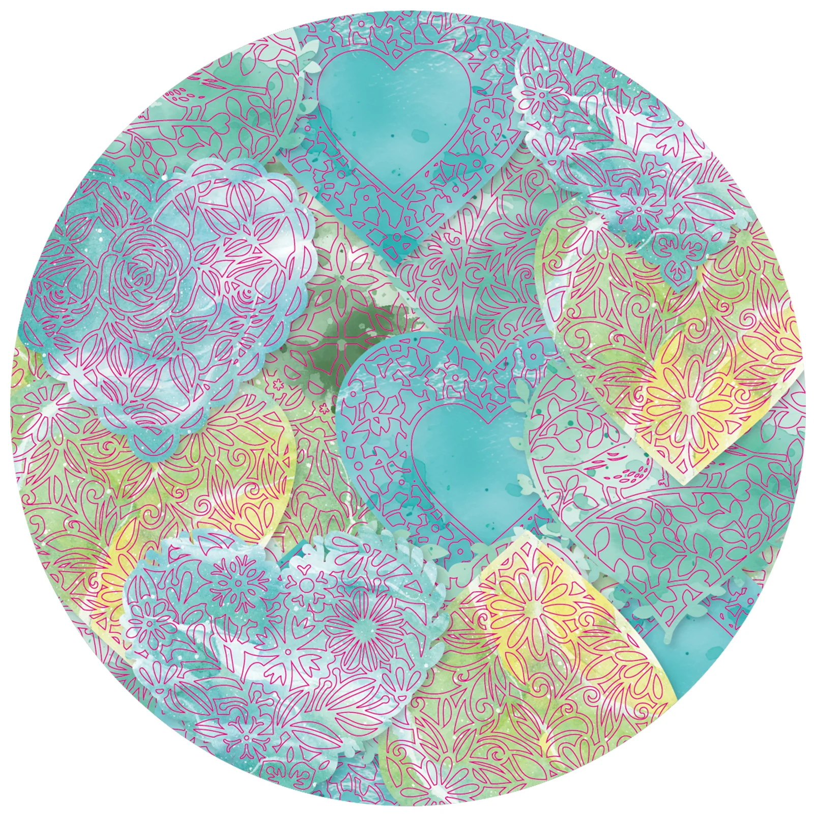 Etori Life 16Pcs Gradient Macaron Heart Die-Cut Stickers with Exquisite Hollow Floral Patterns for DIY Collage Decoration, Suitable for Laptops, Phone Backs, Handbags, Diaries, Sticker Books, Photo Albums, Postcards, and Envelopes, Scrapbook Supplies, Office Decoration Supplies, Artistic Aesthetics, Art Supplies, Cycling Decals, Back-To-School Season, Gifts for Friends