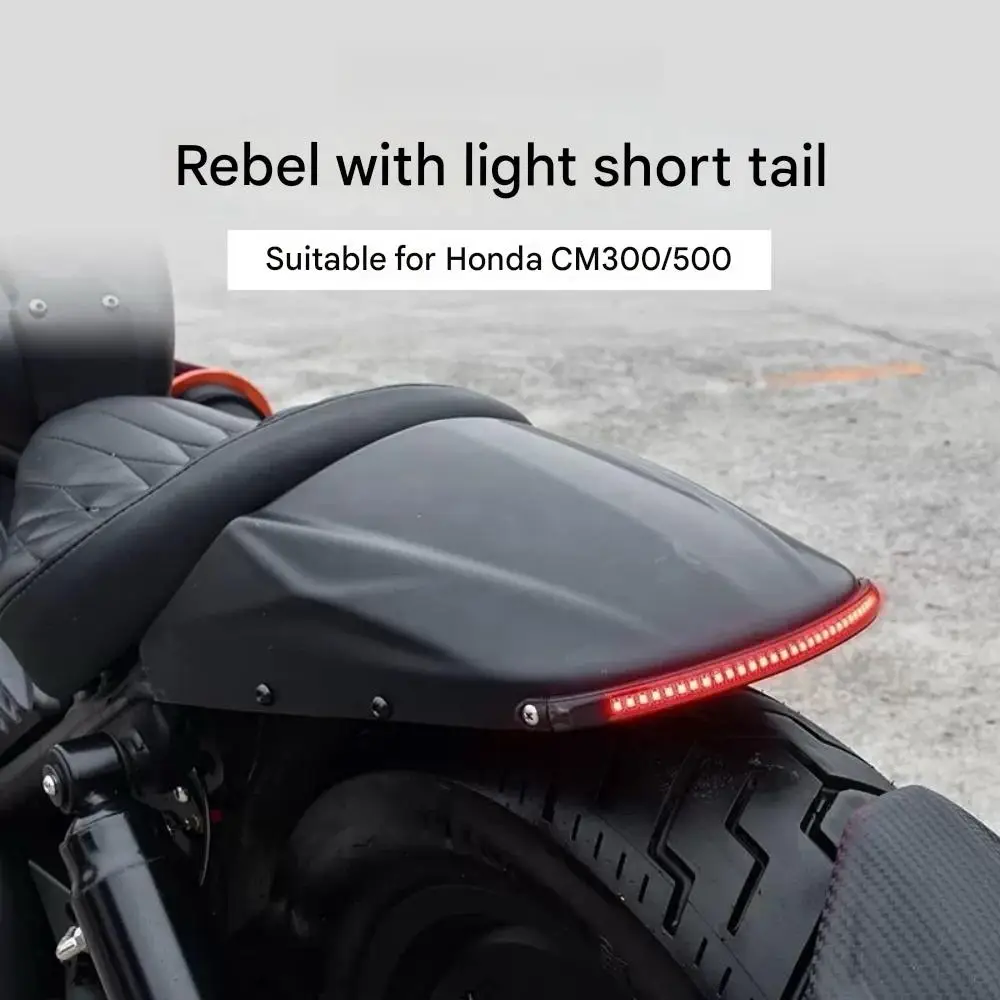 For HONDA Rebel CM300 CM500 modified retro short tail rear fender rebel rear mudguard with taillight turn signal integrated