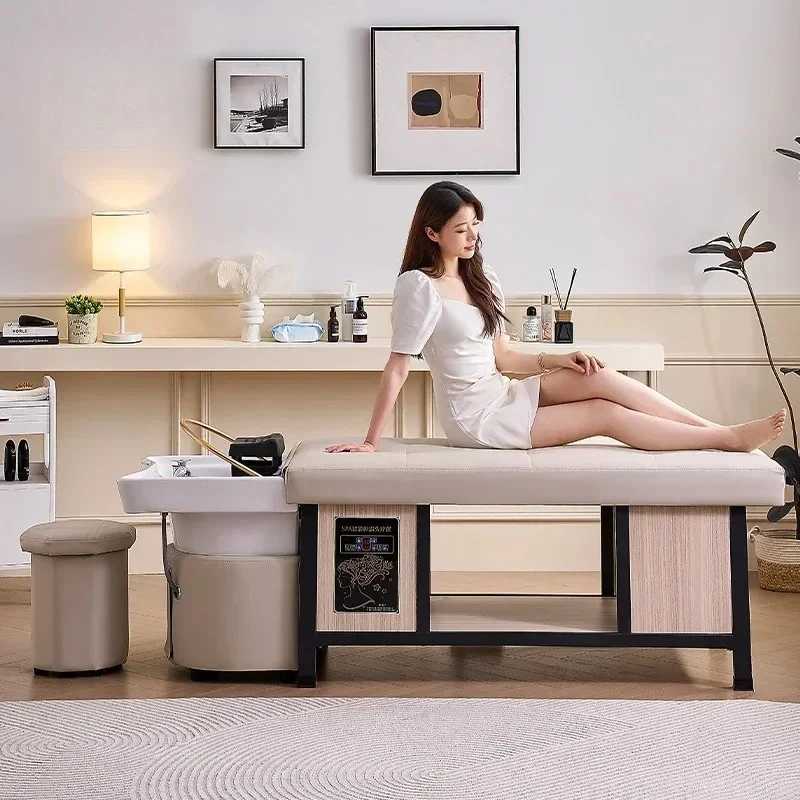 #Head Spa Hair Washing Bed Equipment Stylist Foot Sink Shower Shampoo Chair Salon Luxury Adult Shampouineuse Salon Furniture611 - view 5
