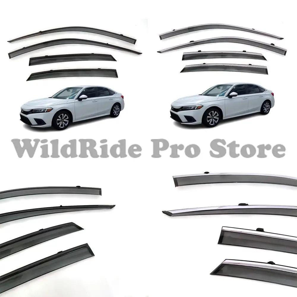 1 set Dedicated Honda 22 23 Civic Rain Visor 11th Generation Civic Injection Molded Thickened Type Window Rain Deflector Strip