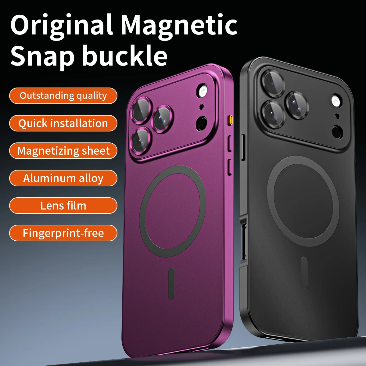 Modne etui na telefon z metalową ramką do iPhone'a Air 13 14 15 16 17 18 Pro Max Plus, aluminiowy panel tylny z PC, pokrowiec na Apple 18 Promax — zdjęcie produktu 2