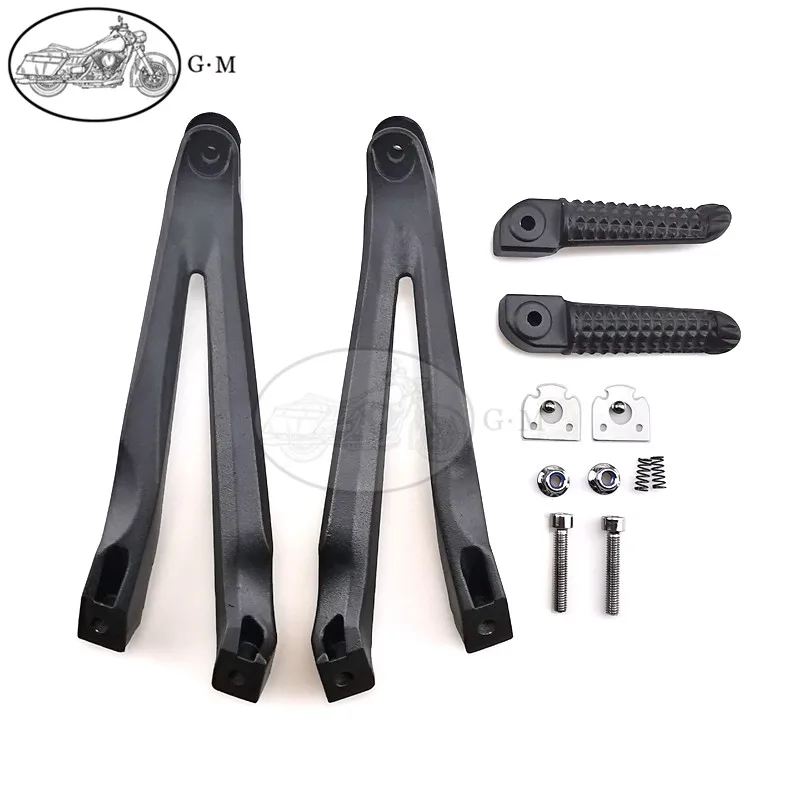 Motorcycle Rear Footrest Foot Pegs Bracket Set For Yamaha YZF R1 YZF-R1 2004 2005 2006 2007 2008