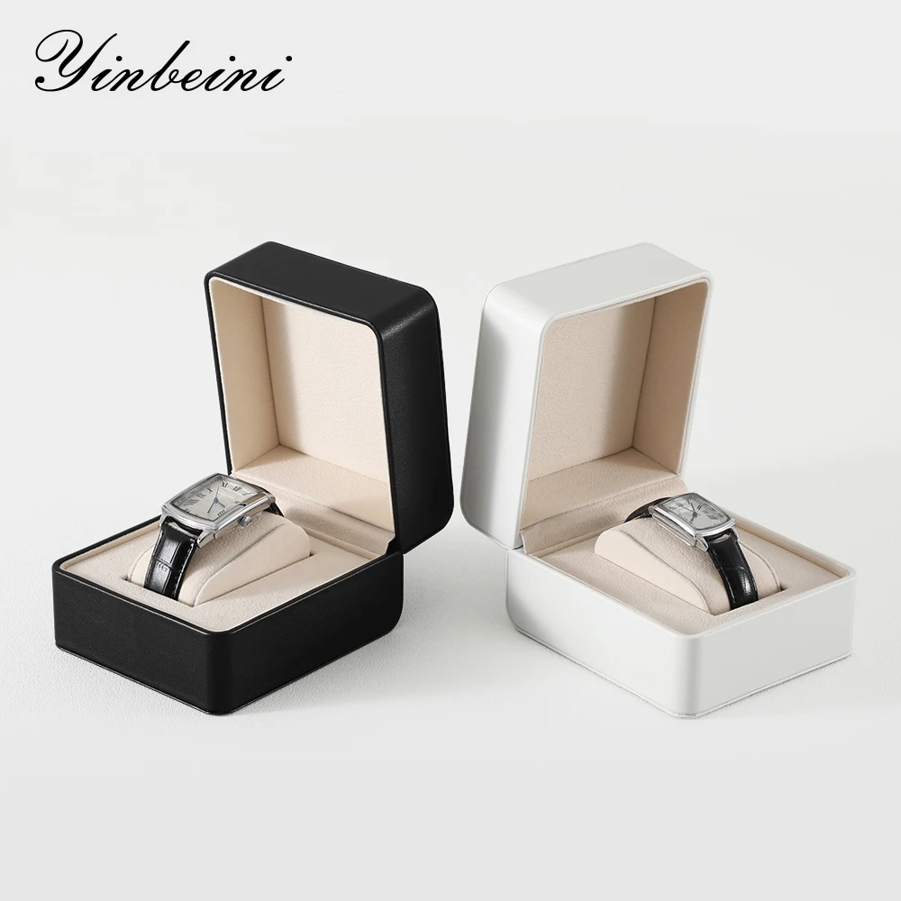 

Yinbeini PU Leather Watch Box Jewelry Storage Box Watch Organizer With Pillow H014